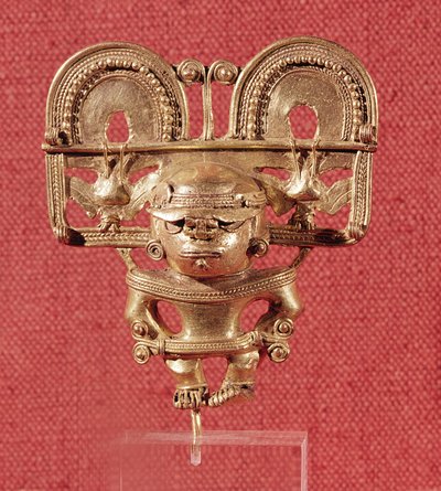 Anthropomorphe Figur, Tairona-Kultur (Gold) von Pre Columbian